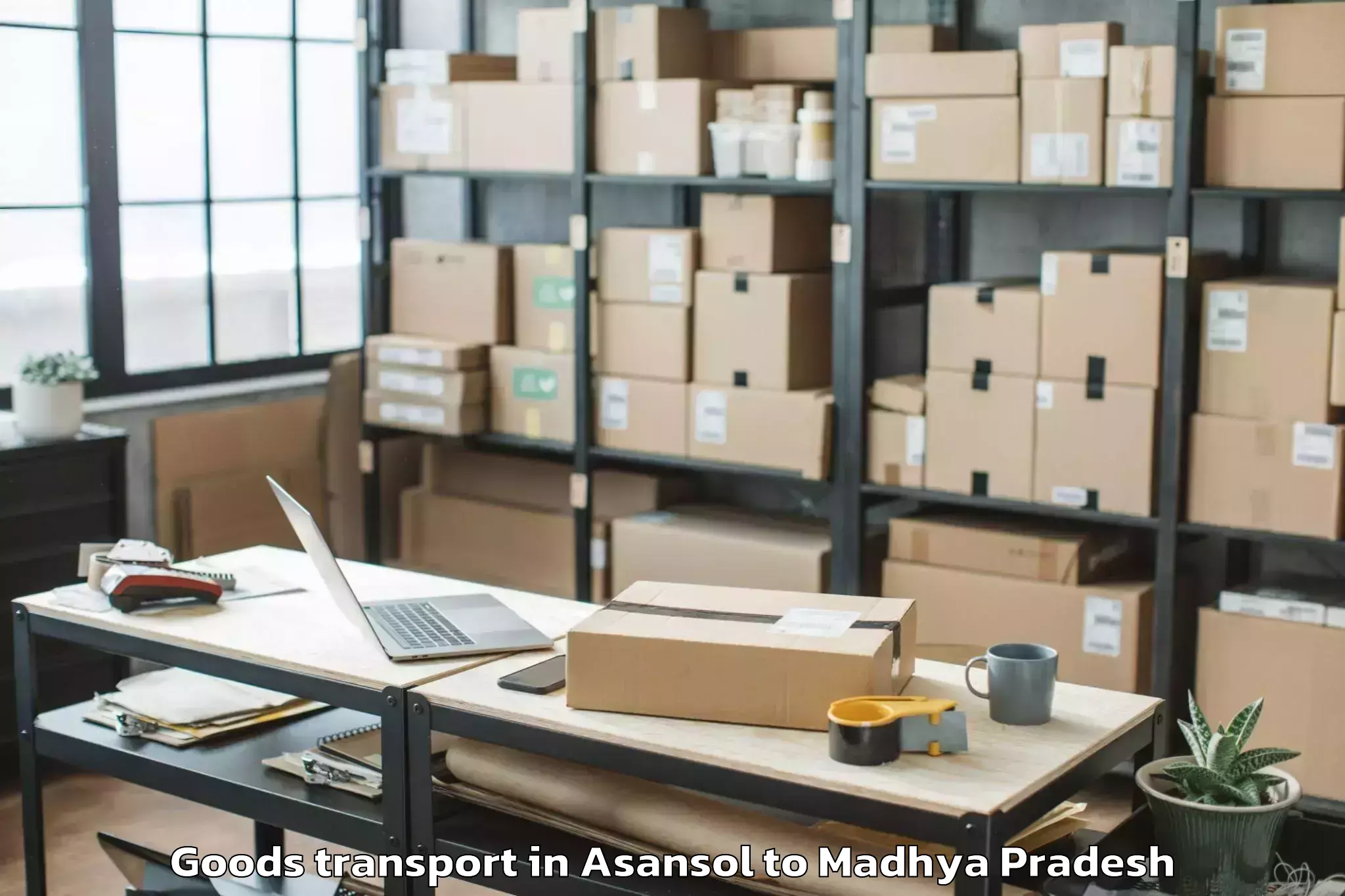 Asansol to Indore Goods Transport Booking